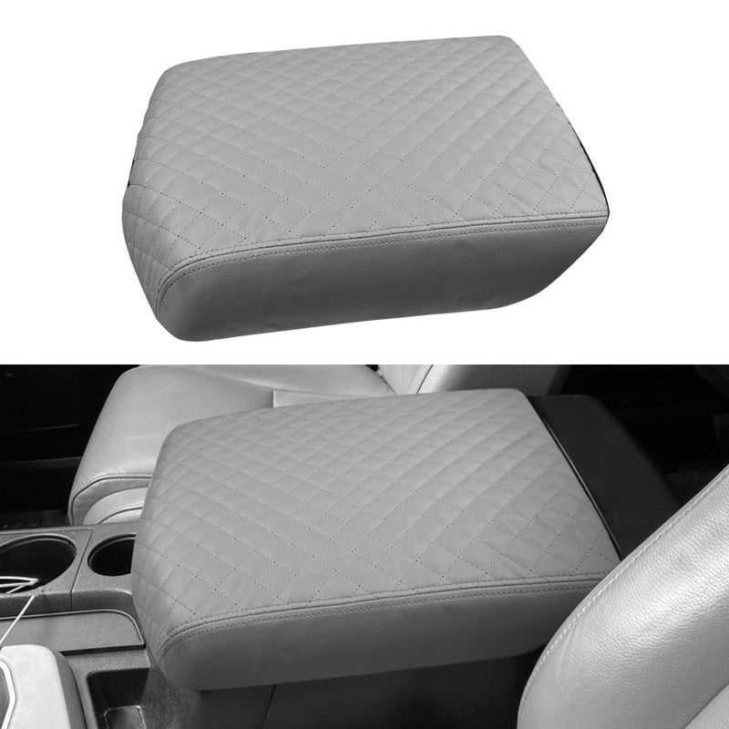 DEYTOP Center Console Cover for Toyota Tundra 20072013 Accessories Car Armrest Cover for Toyota Sequoia 20082022 Accessories Antiscratch Leather Armrest Protector Gray 20072013